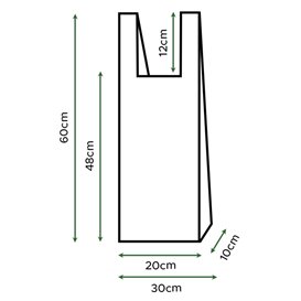 Sac à Bretelles pour pain Translucide 30x60cm 14µm (2.000 Utés)