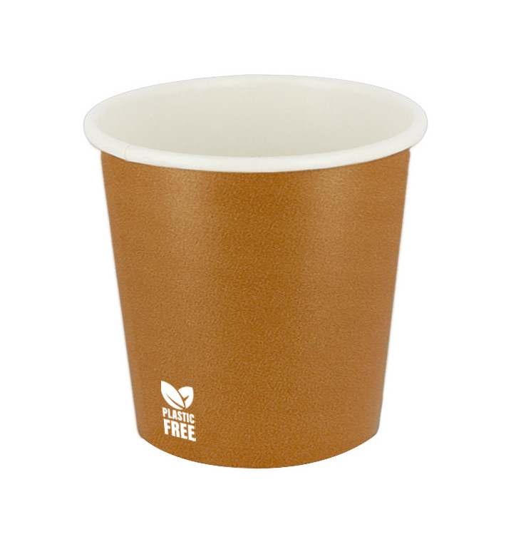 Plastic-Vrije Papieren Beker 4Oz/120ml "Caramel" Ø6,2cm (1.000 Stuks) Plastic-Vrije Papieren Beker 4Oz/120ml "Caramel" Ø6,2cm (1.000 Stuks)