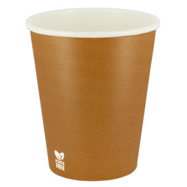 Plastic-Vrije Papieren Beker 8 Oz/240ml "Caramel" Ø8,0cm (50 stuks)