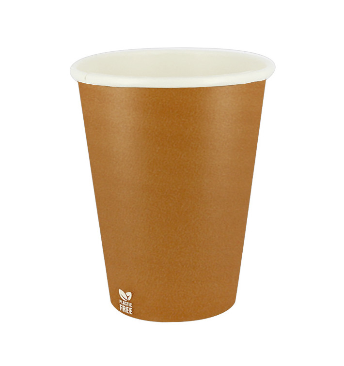 Gobelet en Carton sans Plastique 14 Oz/420ml "Caramel" Ø9,0cm (50 Unités)