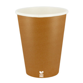 Gobelet en Carton sans Plastique 14 Oz/420ml "Caramel" Ø9,0cm (50 Unités)