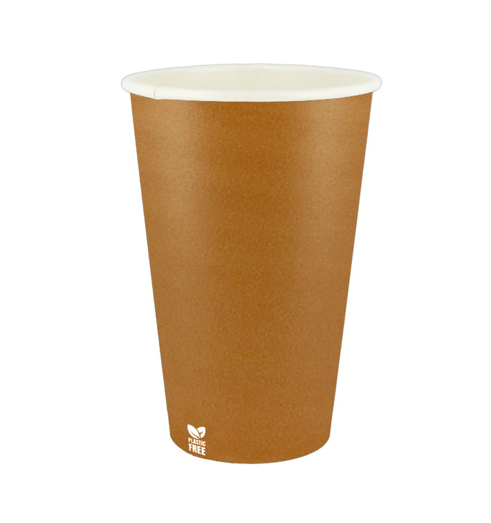 Gobelet en Carton sans Plastique 16 Oz/480ml "Caramel" Ø9,0cm (50 Unités) Gobelet en Carton sans Plastique 16 Oz/480ml "Caramel" Ø9,0cm (50 Unités)