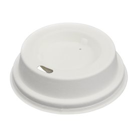 Couvercle Avec Trou en Fibre Moulée Blanc Ø7,0cm (60 Utés)