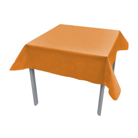 Nappe jetable orange rectangulaire en matière plastique