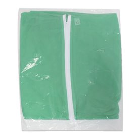 Wegwerp plastic overall "TST" PP capuchonrits maat XL groen (25 stuks)