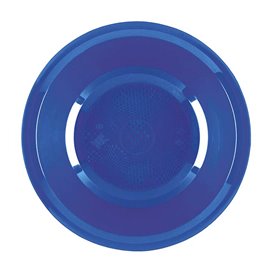 Plastic bord Diep mediterranean blauw "Rond vormig" PP Ø19,5 cm (600 stuks)