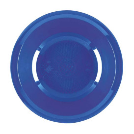 Assiette Plastique Réutilisable Creuse Bleu Mediterranée PP Ø195mm (50 Utés)