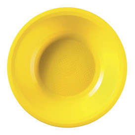 Plastic bord Diep geel "Rond vormig" PP Ø19,5 cm (600 stuks)