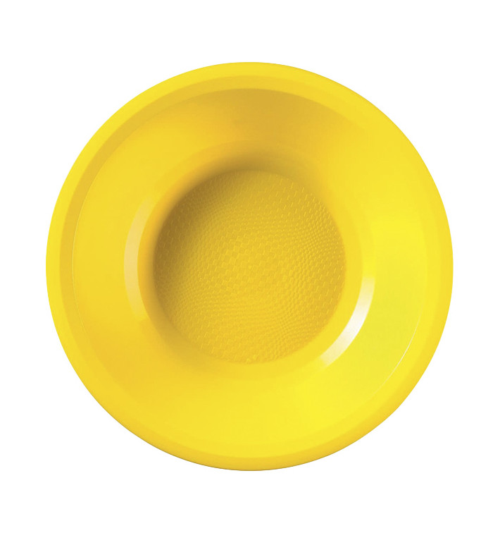 Assiette Plastique Réutilisable Creuse Jaune PP Ø195mm (600 Utés) Assiette Plastique Réutilisable Creuse Jaune PP Ø195mm (600 Utés)