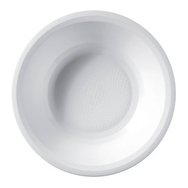 Plastic bord Diep wit "Rond vormig" PP Ø19,5 cm (25 stuks) 