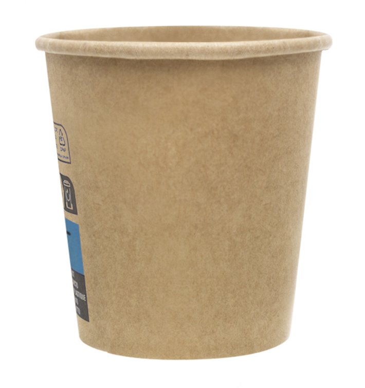Papieren beker 4Oz/120ml Bruin Ø6,2cm (3.000 stuks)