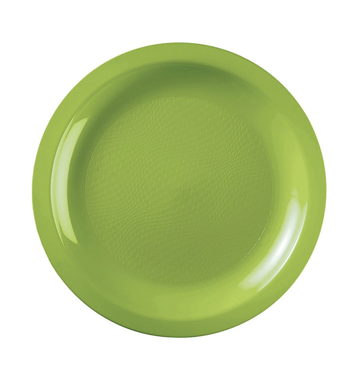 Assiette Plastique Réutilisable Plate Vert citron PP Ø220mm (600 Utés) Assiette Plastique Réutilisable Plate Vert citron PP Ø220mm (600 Utés)