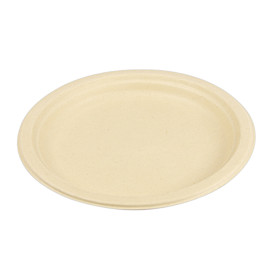 Assiette en Canne à Sucre Naturel Ø230mm (50 Utés)