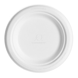 Assiette en Canne à Sucre Blanc Ø155mm (1000 Unités)