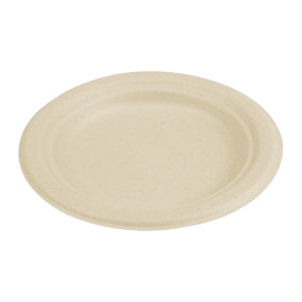 Assiette en Canne à Sucre Naturel Ø155mm (50 Unités)