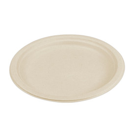 Assiette en Canne à Sucre Naturel Ø260mm (50 Unités)
