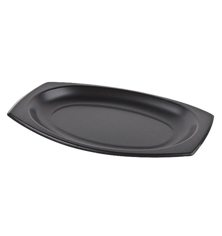 Assiette en Foam Noir avec Couvercle 230x180mm (500 Utés)