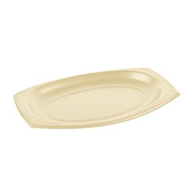 Assiette Thermique FOAM Miel avec Couvercle 230x180mm (125 Utés)