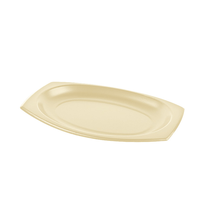 Assiette Thermique FOAM Miel avec Couvercle 230x180mm (125 Utés)