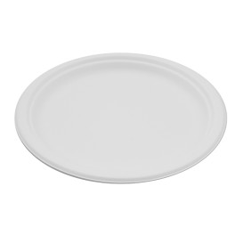 Assiette Bio en Canne à Sucre Blanc Ø260mm (25 Unités)