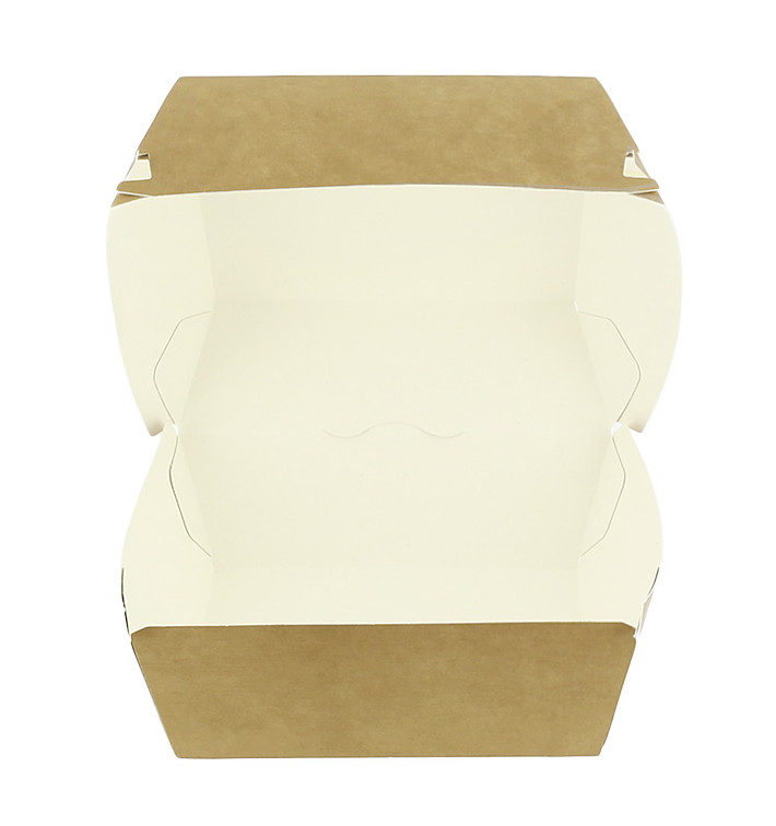Boîte à Hamburger Carton Kraft Mega Double Fermeture 15,5x15,5x10cm (200 Utés) Boîte à Hamburger Carton Kraft Mega Double Fermeture 15,5x15,5x10cm (200 Utés)