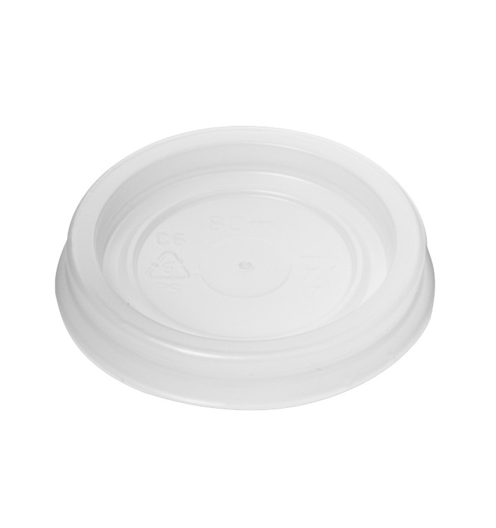 Plastic Deksel PS Ø5,7cm voor beker 80/100ml (2400 stuks)