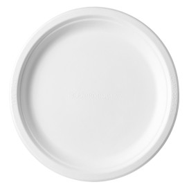 Assiette Canne à Sucre Bagasse Blanc Ø17,5 cm (1.000 Utés)