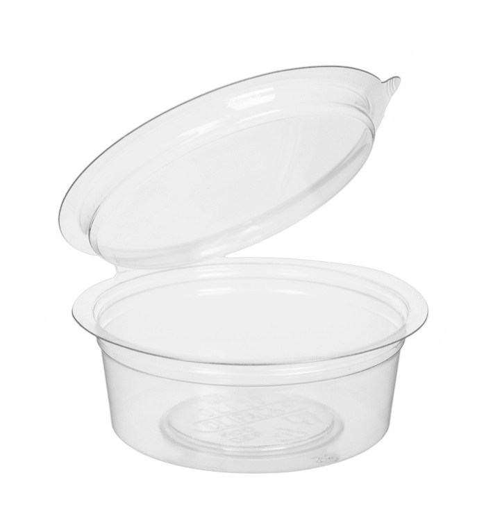 Pot Rond avec charnière APET Transparent 50ml (450 Utés) Pot Rond avec charnière APET Transparent 50ml (450 Utés)