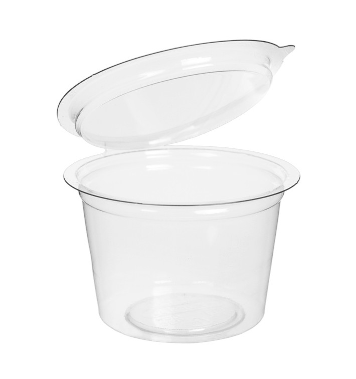 Pot Rond avec charnière APET Transparent 100ml (405 Utés) Pot Rond avec charnière APET Transparent 100ml (405 Utés)
