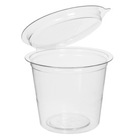 Pot Rond avec charnière APET Transparent 125ml (405 Utés)