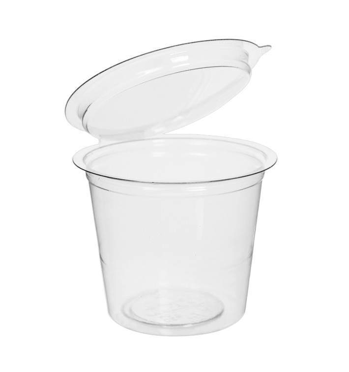 Pot Rond avec charnière APET Transparent 125ml (405 Utés) Pot Rond avec charnière APET Transparent 125ml (405 Utés)