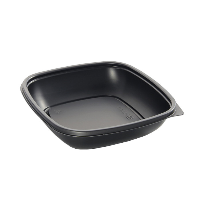 Plastic deli Container PP zwart 500ml 16,5x16,5x4cm (50 stuks) Plastic deli Container PP zwart 500ml 16,5x16,5x4cm (50 stuks)