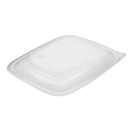 Plastic Deksel voor Deli Container PP Rechthoekige vorm zwart 28x20cm (150 stuks)