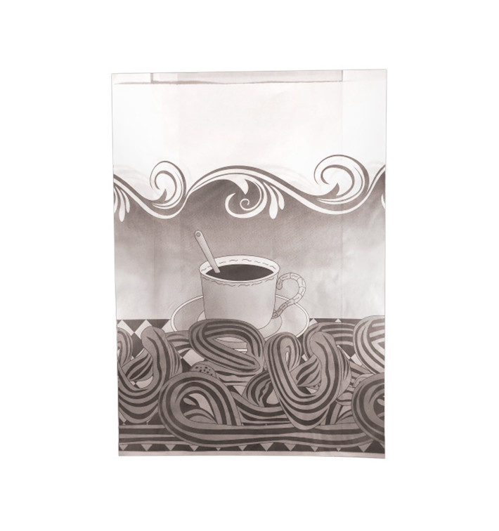Sac Pour Churros Ingraissable 18+7x32 cm (250 Utés) Sac Pour Churros Ingraissable 18+7x32 cm (250 Utés)