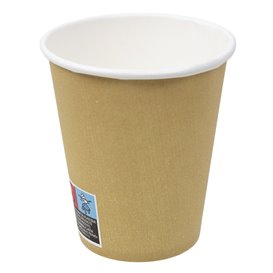 Papieren beker 9 Oz/280ml Kraft-Kraft Ø8,1cm (50 stuks) 