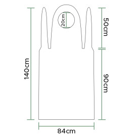 Wegwerp plastic PE schort G230 blauw 84x140cm (50 stuks) 