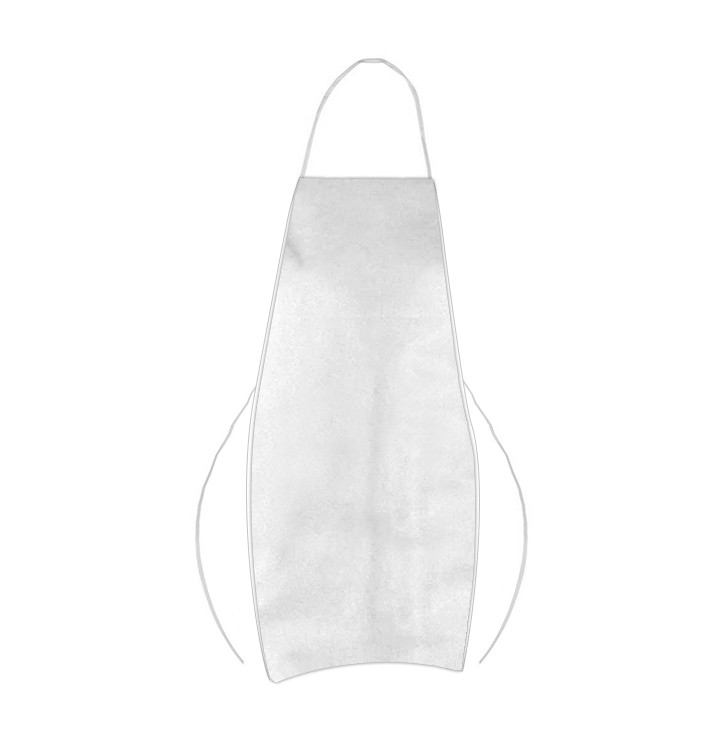 Wegwerp plastic schort TST PP wit 60x84cm (200 stuks) Wegwerp plastic schort TST PP wit 60x84cm (200 stuks)
