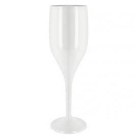 Flûte Réutilisable à Champagne SAN Blanc 150ml (1 Unité)