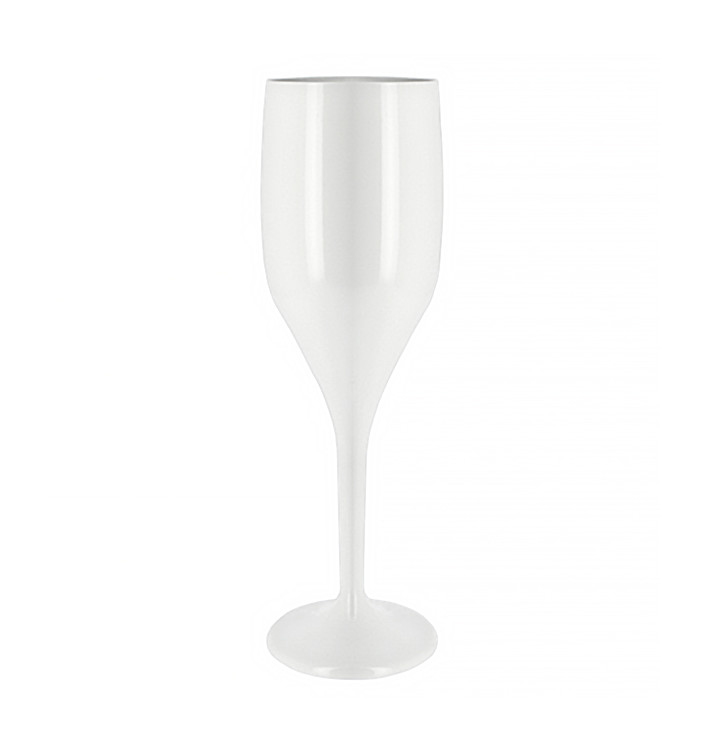 Flûte Réutilisable à Champagne SAN Blanc 150ml (1 Unité) Flûte Réutilisable à Champagne SAN Blanc 150ml (1 Unité)