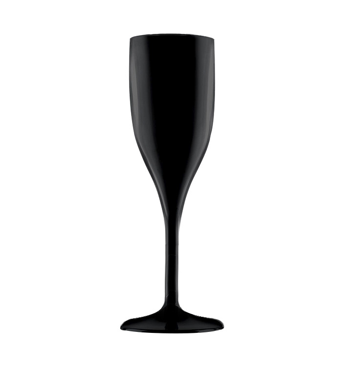 Flûte Réutilisable à Champagne SAN Noir 150ml (1 Unité) Flûte Réutilisable à Champagne SAN Noir 150ml (1 Unité)
