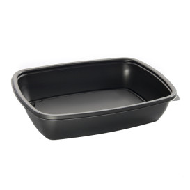 Barquette Plastique PP Noir 900ml 23x16,5cm 900ml (75 Utés)