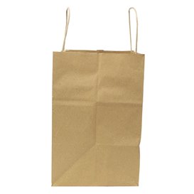 Sac Papier Kraft avec Anses Plates 70g/m² 26+18x26cm (50 Utés)