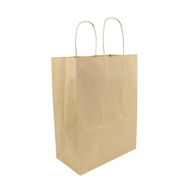 Sac en papier Hawanna avec Anses KRAFT 100g/m² 24x12x31cm (250 Utés) Sac en papier Hawanna avec Anses KRAFT 100g/m² 24x12x31cm (250 Utés)