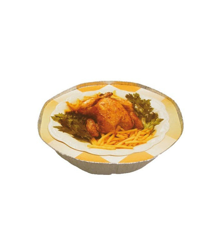 Couvercle Carton Perforé Récipient Poulet Ovalisé 2400ml Couvercle Carton Perforé Récipient Poulet Ovalisé 2400ml