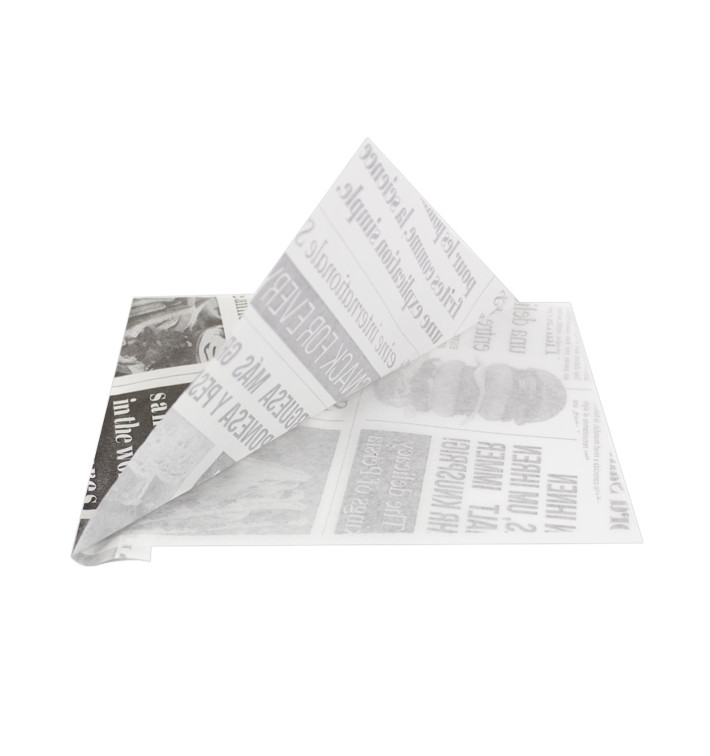 Sachet Ingraissable Ouverture latérale "News" 15x16cm (250 Utés)