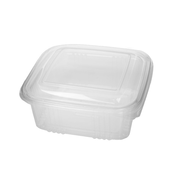 Coque Carrée avec charnière PP 750ml (50 Utés) Coque Carrée avec charnière PP 750ml (50 Utés)