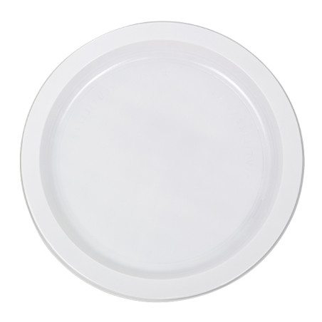 Assiette Plate Réutilisable Economique PS Blanc Ø22cm (300 Utés)