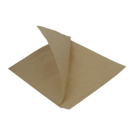 Papieren voedsel zak Vetvrij opening L vormig kraft 15x15cm (250 stuks) 