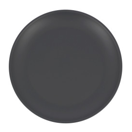 Assiette Réutilisable Durable PP Minéral Anthracite Ø23,5cm (54 Utés)