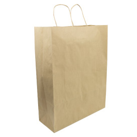 Sac en papier Hawanna avec Anses KRAFT 100g/m² 32+12x41cm (200 Utés)